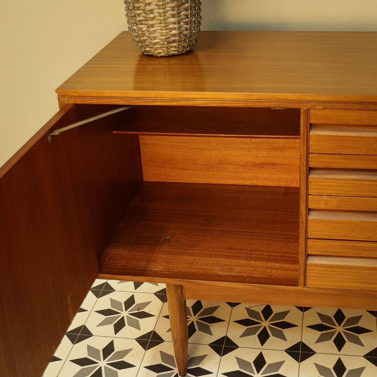 photo furniture White And Newton Teak Mid Century Sideboard