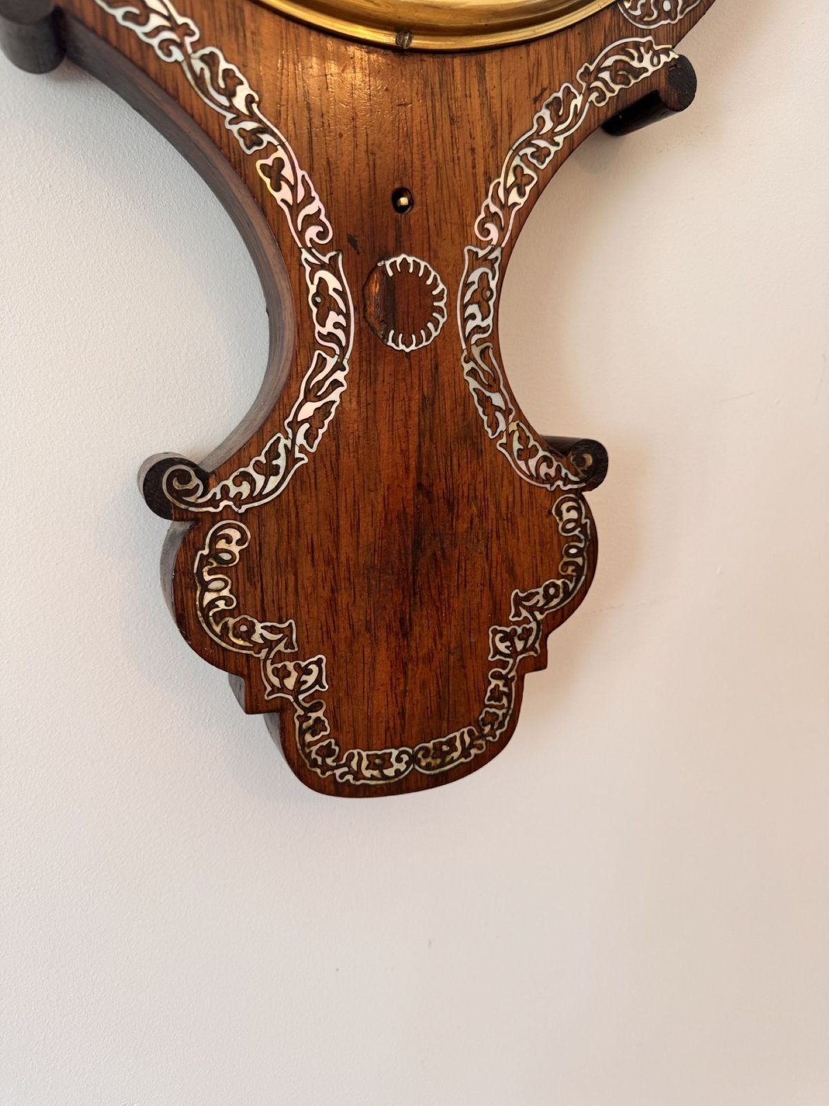 Fantastic Quality 19th Century Mahogany Mother Of Pearl Inlaid Barometer photo vinterior