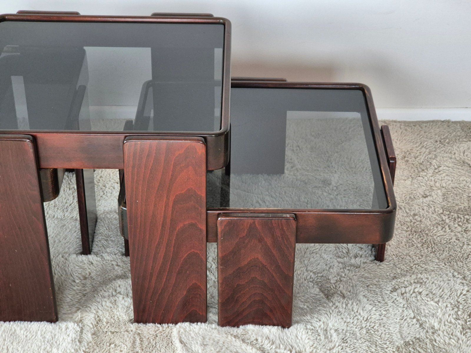 photo vinterior Vintage Italian Nesting Tables By Gianfranco Frattini For Cassina, Set Of 3