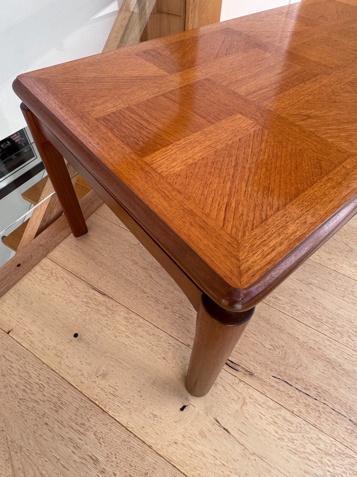 Vintage Nathan Furniture Teak Coffee Table With A Parquet Top photo vintage