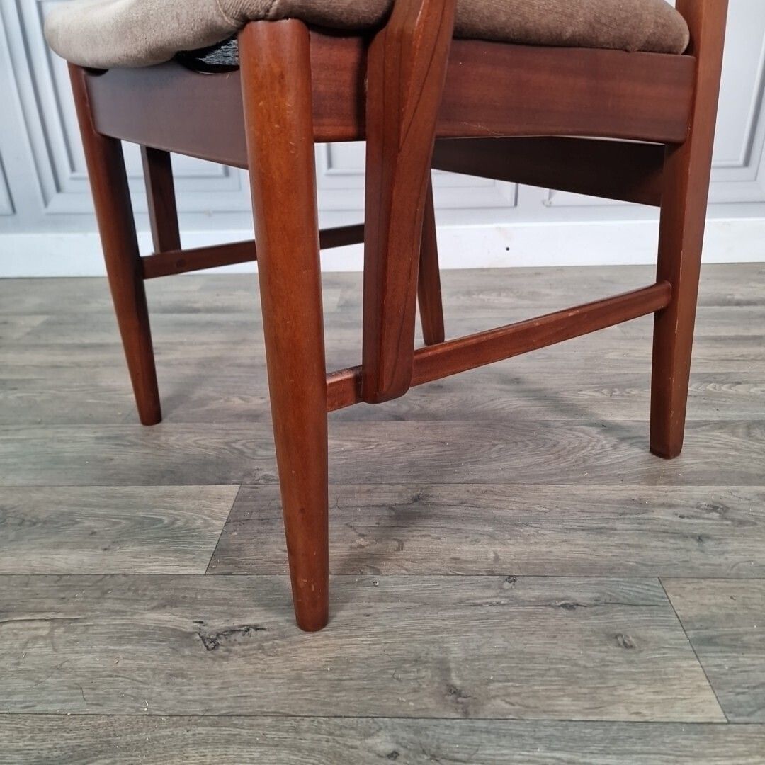 Furniture Retro Desk Arm Chair Vintage Mid Century Danish Style Dining Office Seat 1970s photo