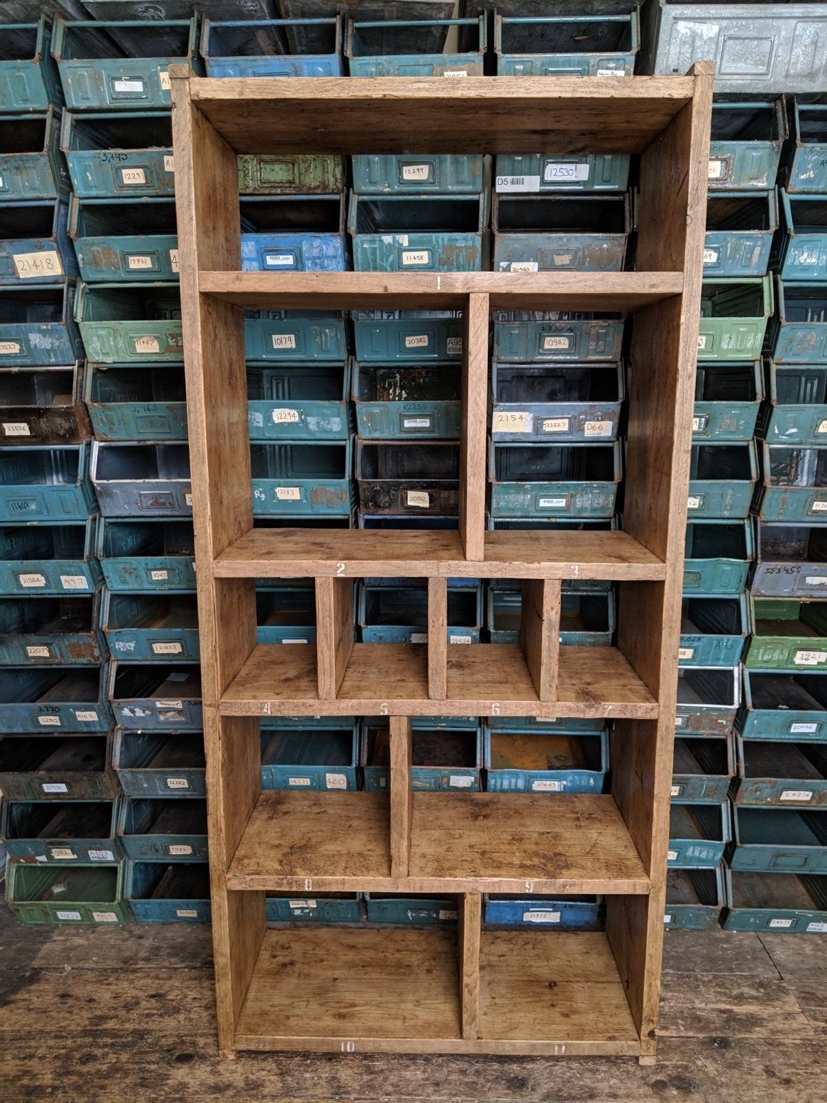 Made To Order Bookcases Pigeon Holes & Cabinets Reclaimed Wood Industrial Style