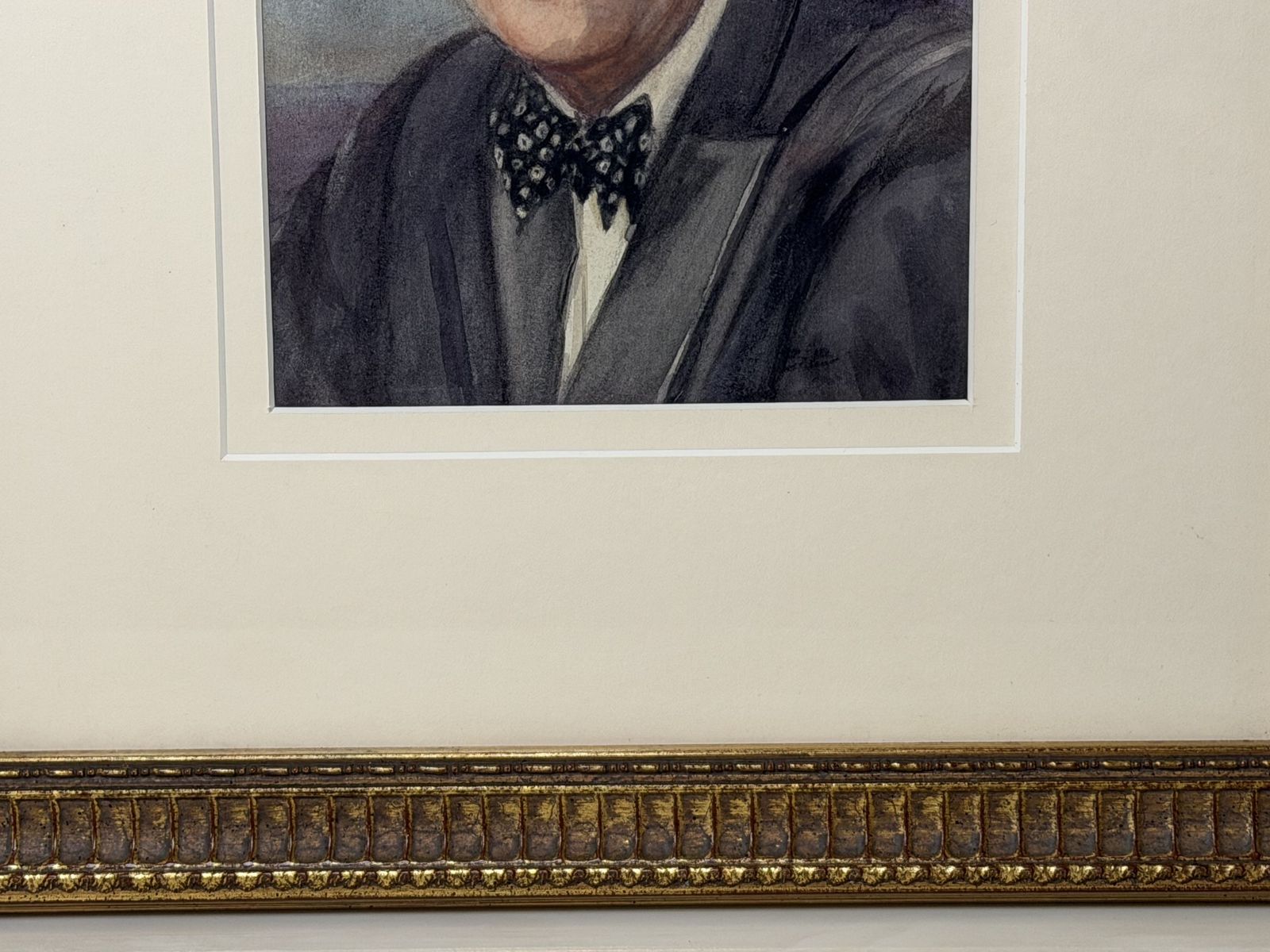 Franklin D. Roosevelt Portrait Watercolou Signed Mid Century Painting With Birmingham Provenance photo Art