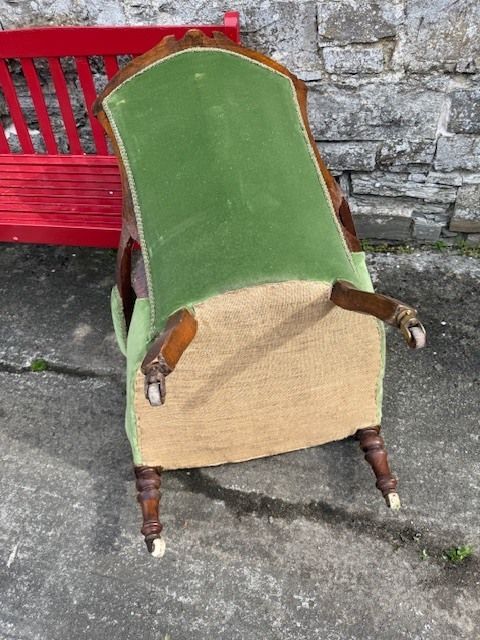 Antique Balloon Back Parlour Arm Chair photo vinterior