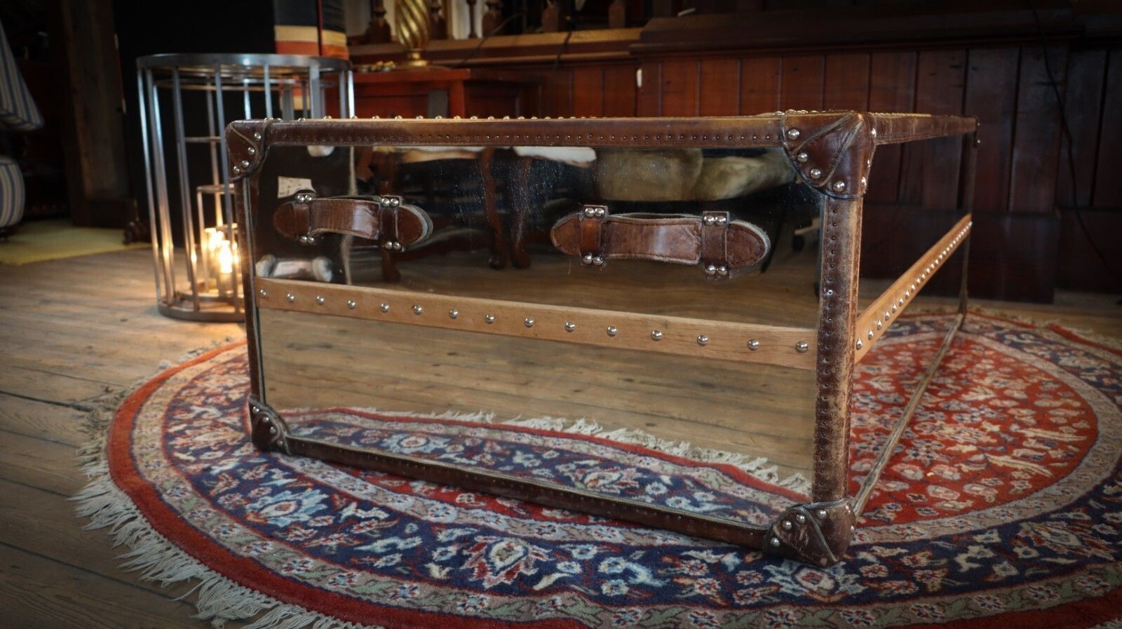 Stunning Timothy Oulton Stoneyhurst Large Coffee Table Shiny Steel photo vintage