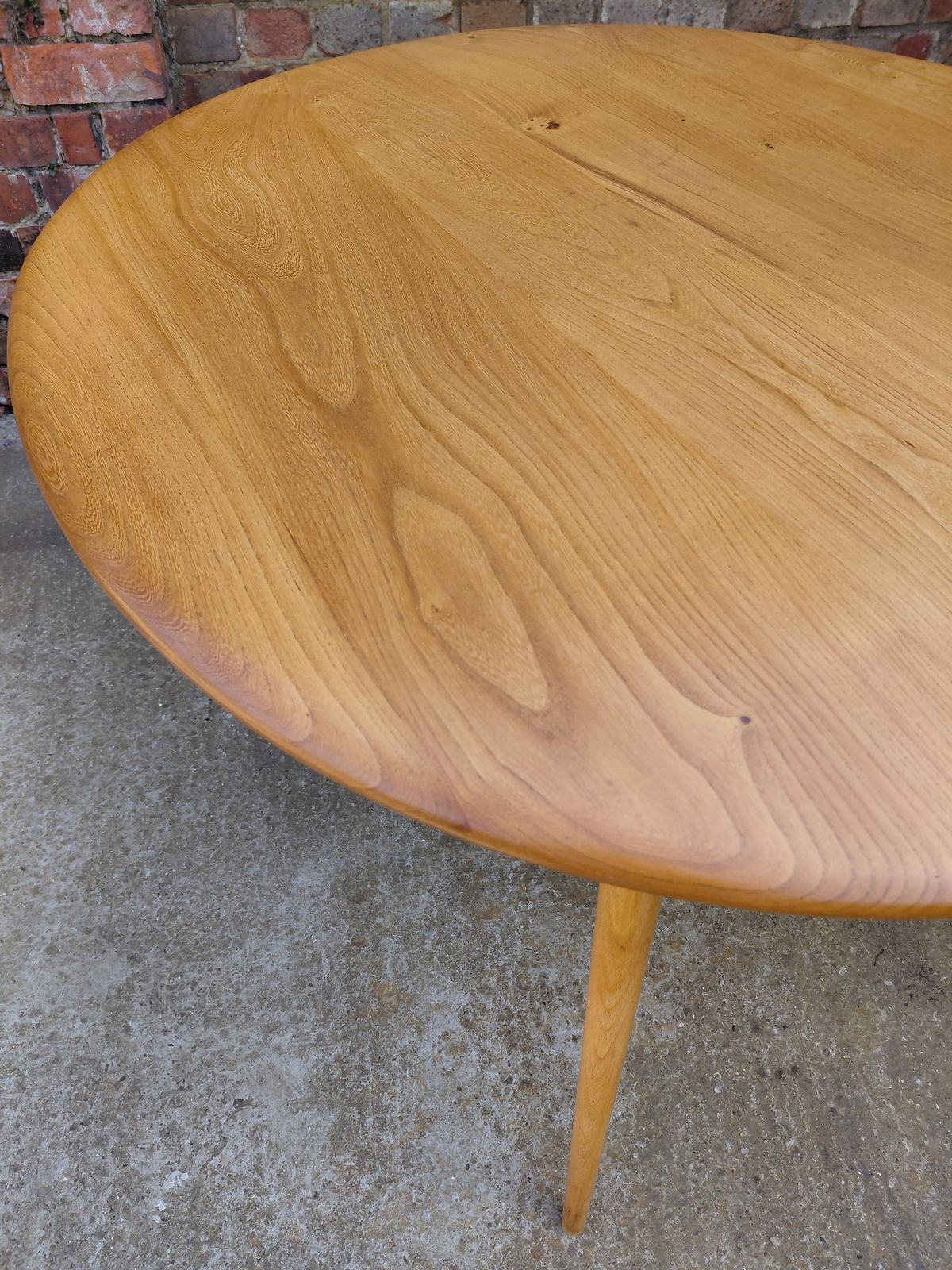 1200.0 Ercol Blonde Oval Breakfast Table   Model Number 396  & Set Of 4 Ercol Chairs Model 370 photo