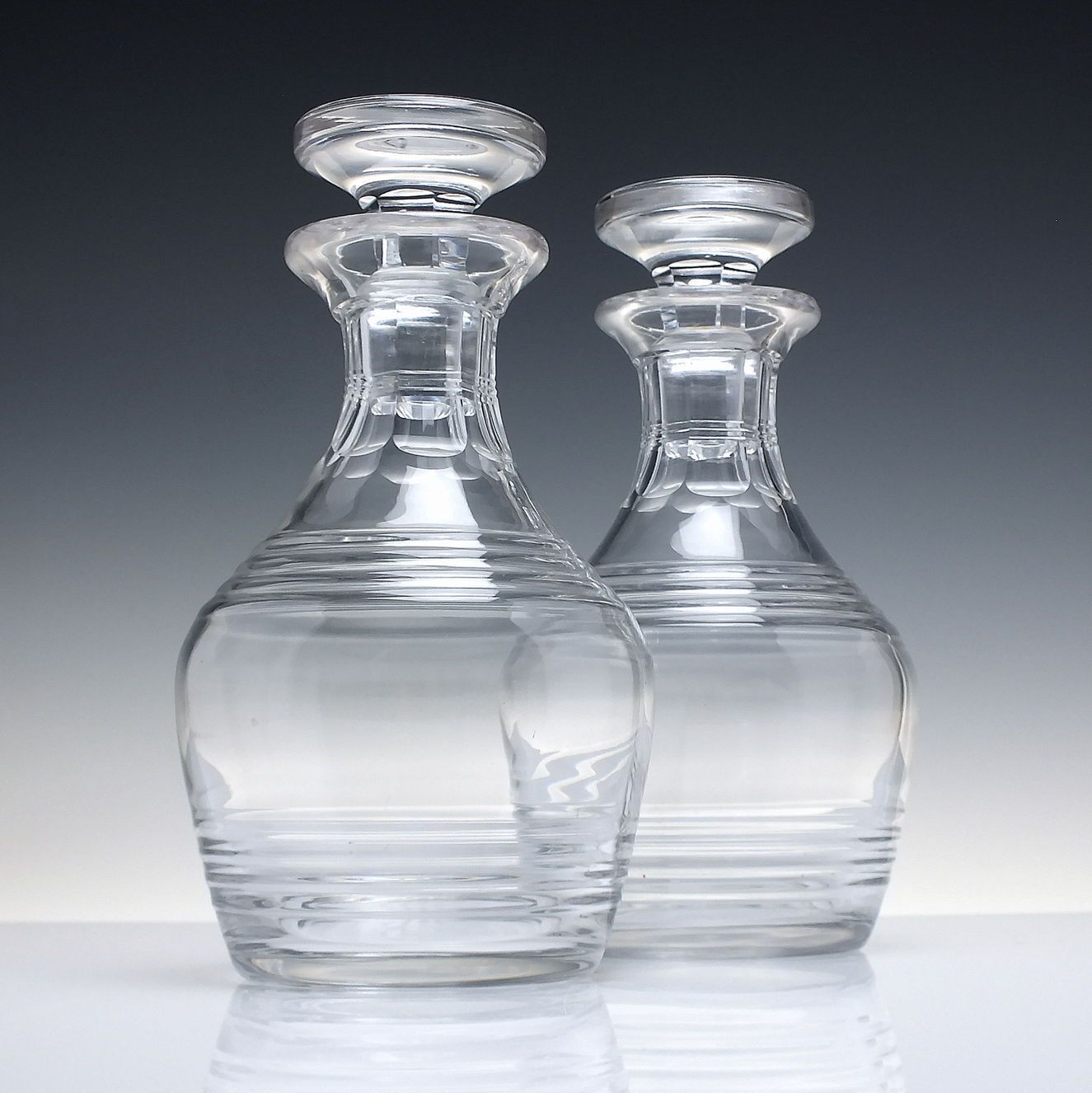 Four Antique Art Deco Stuart Crystal Wine & Spirit Glass Decanters C1920 30 photo furniture