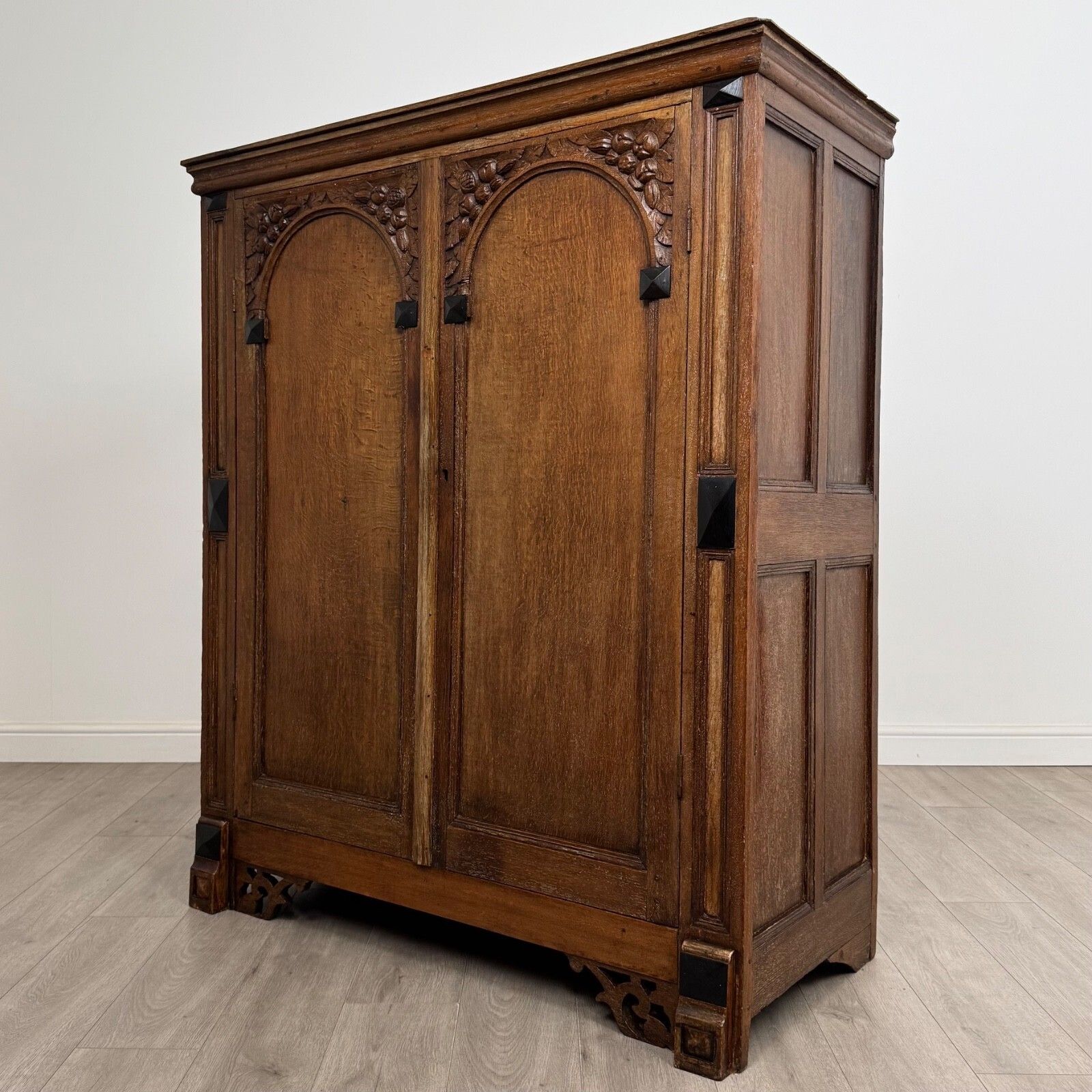 Antique 18th Century Georgian Oak Cupboard ( Af 5423 ) photo for sale