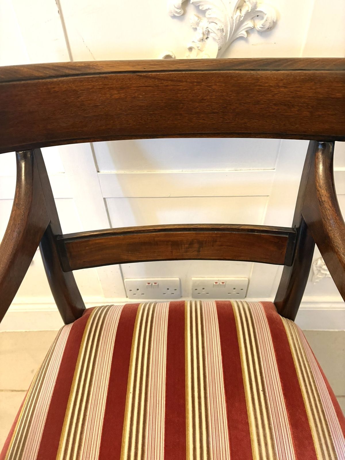 Antique Mahogany Dining Chairs Set Of Eight Including Two Carvers Scroll Arms photo furniture