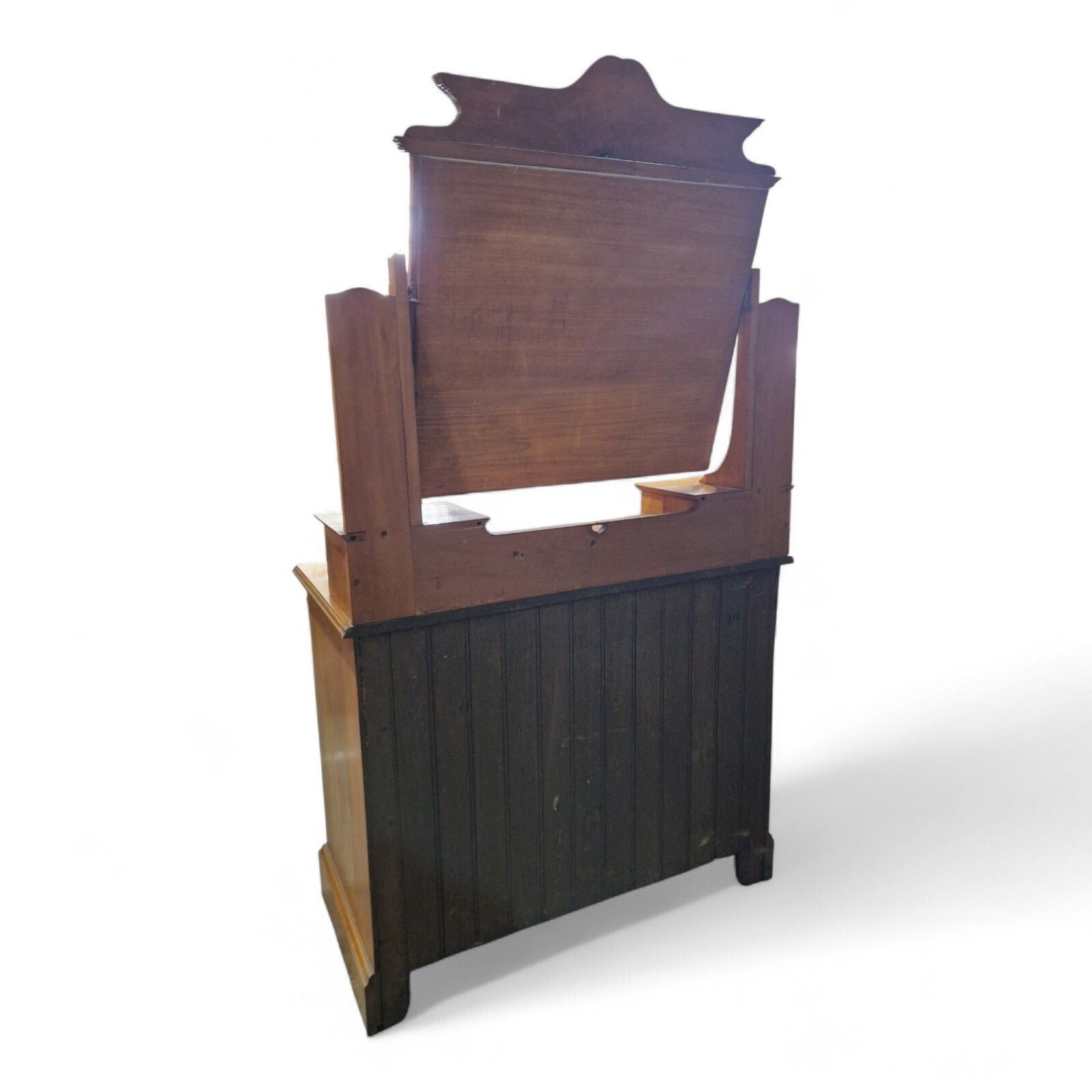 Victorian Art Nouveau Satinwood Dressing Chest Mirror Vanity Of 6 Drawers photo buy