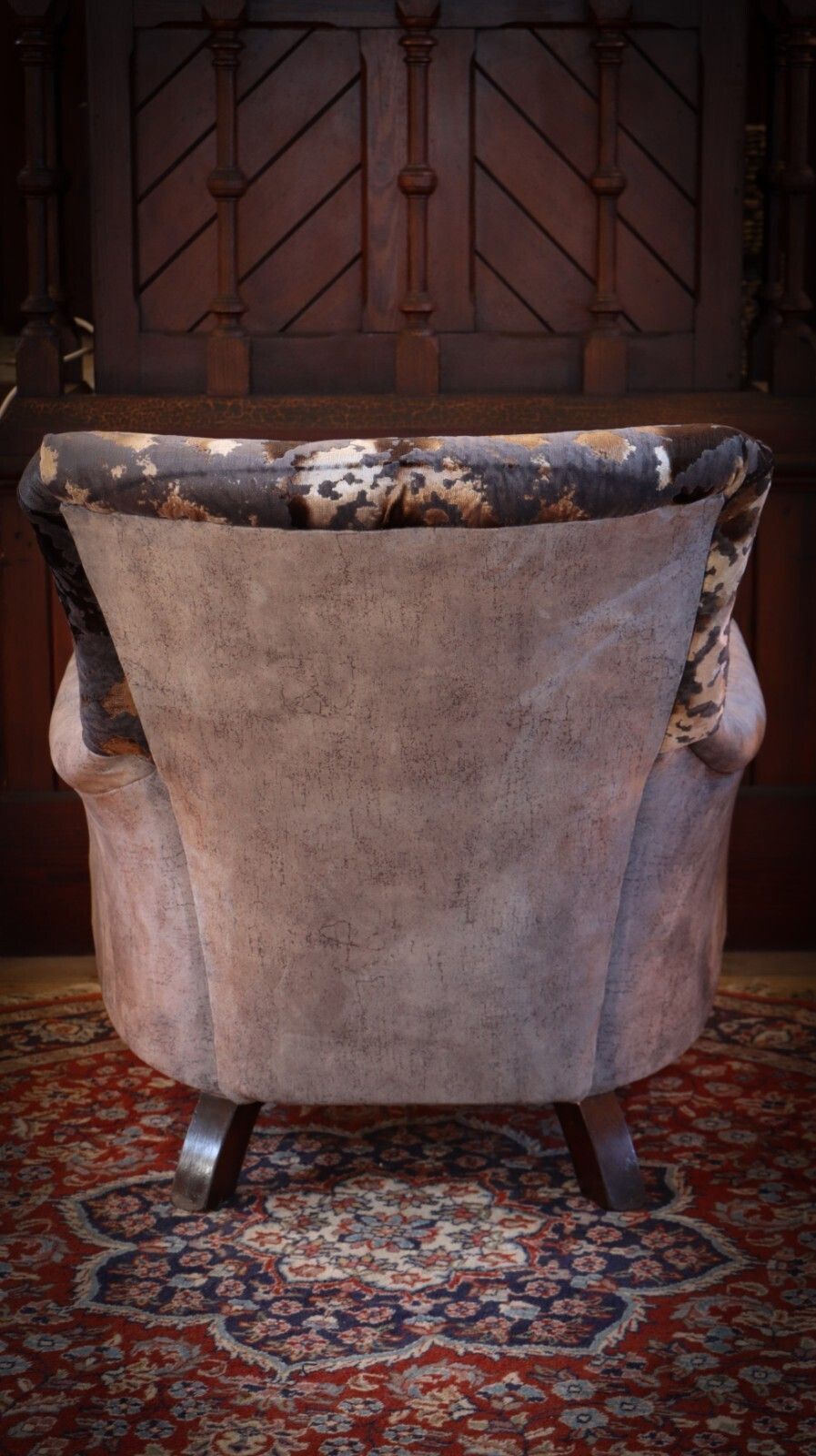 photo buy Stunning John Sankey Slipper Armchair Cosmos Velvet Dark Grey Club £5500