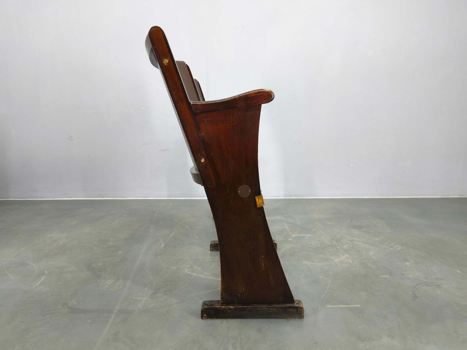 1940s Thonet Cinema Double Seat, Beech Wood Theater Bench photo vinterior
