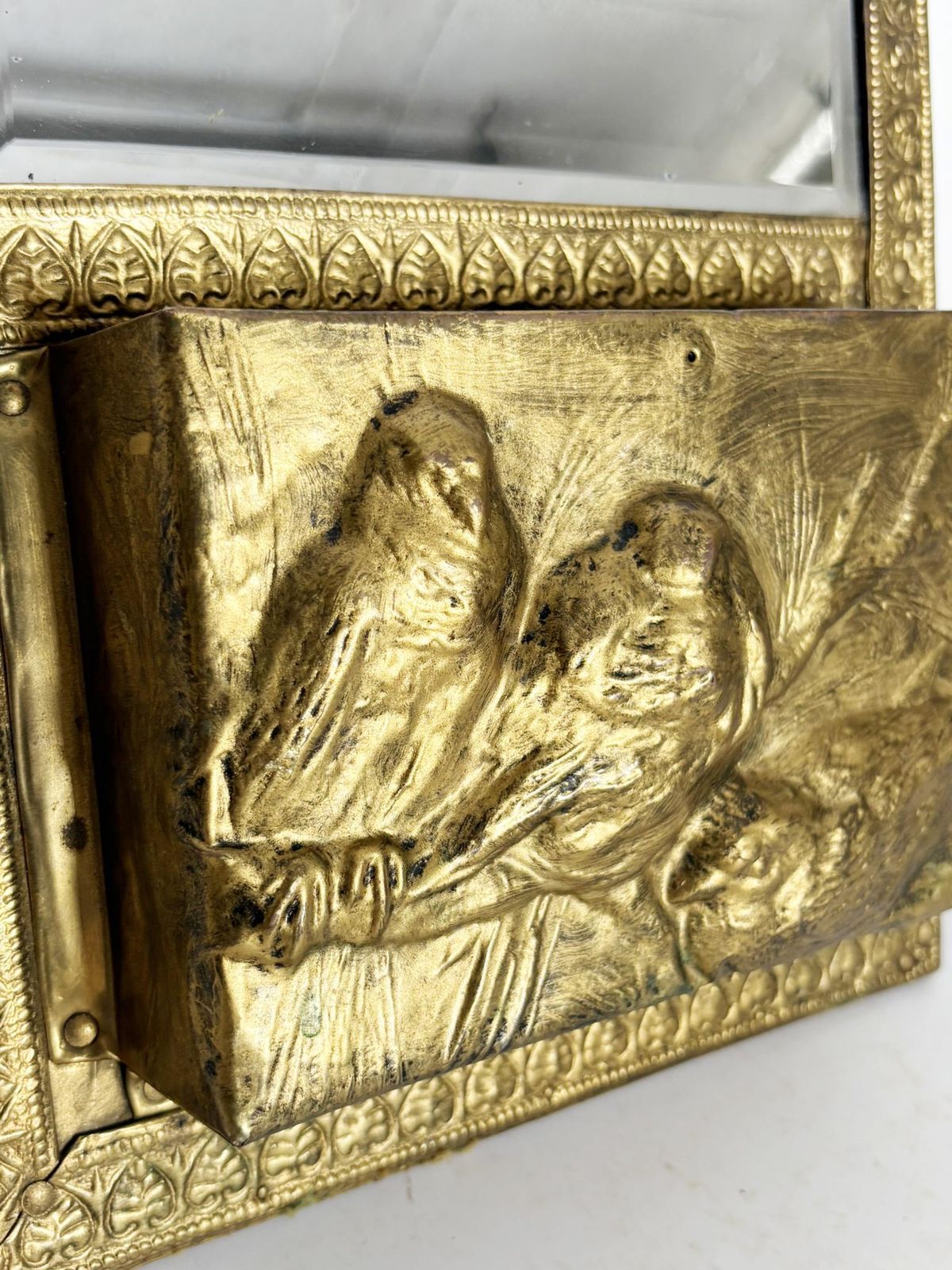 Letter Holder, Gilded Mirror, France, 1970 photo 480.0