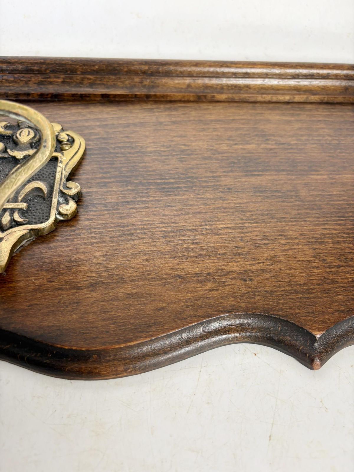 Wooden And Brass Coat Rack, France, 1950 photo buy