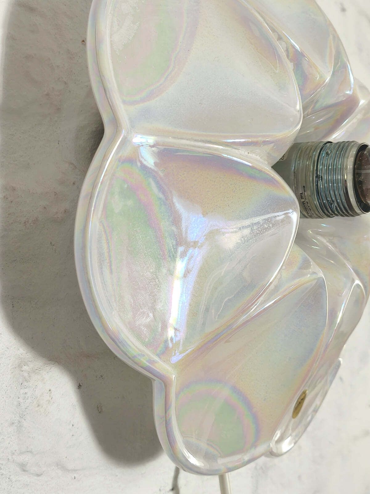 photo furniture Mid Century Iridescent Porcelain Wall Lamp By Goebel For Pan Germany 1970s
