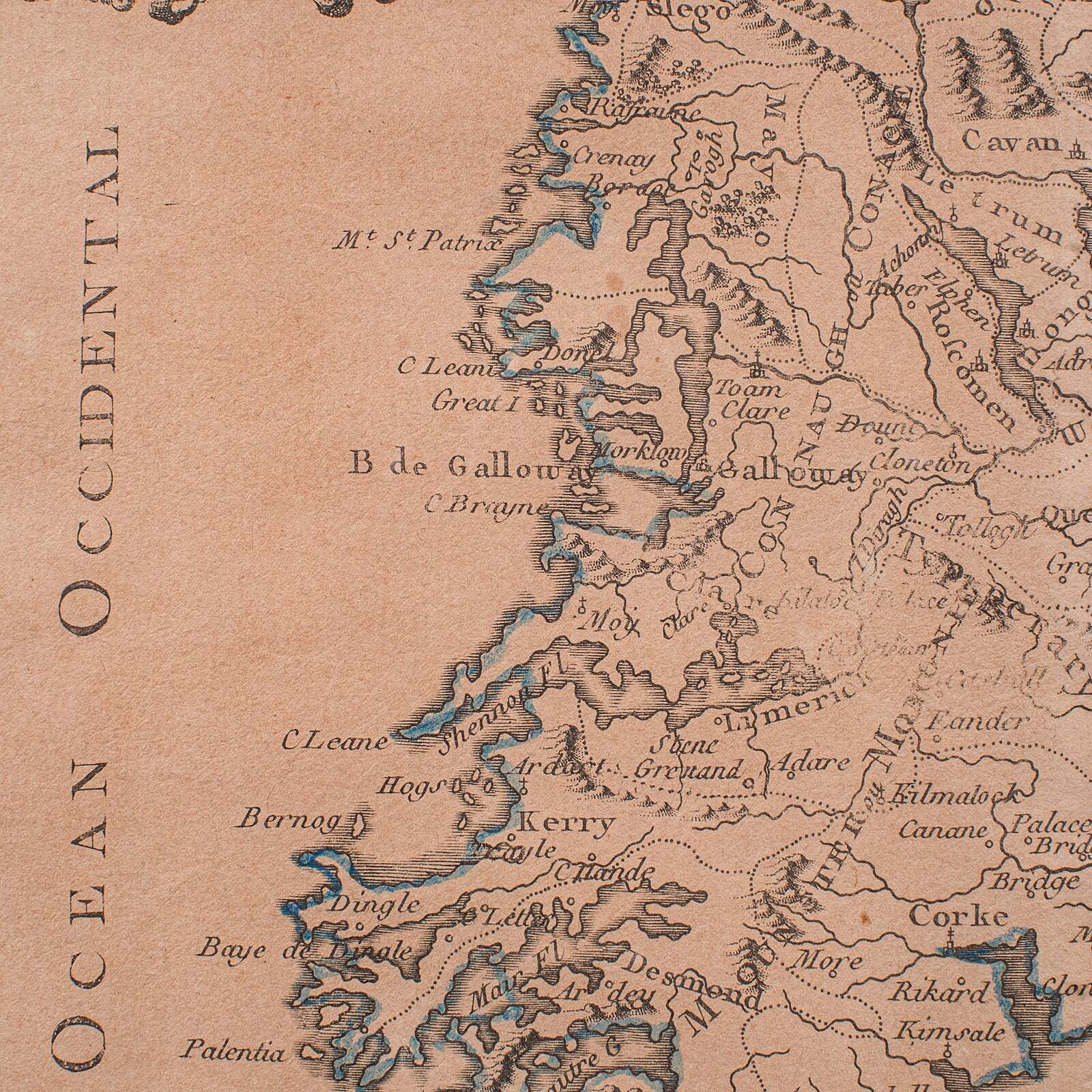 photo for sale Antique Map Of Ireland, French, Framed Cartography, Eire, Georgian, Circa 1780