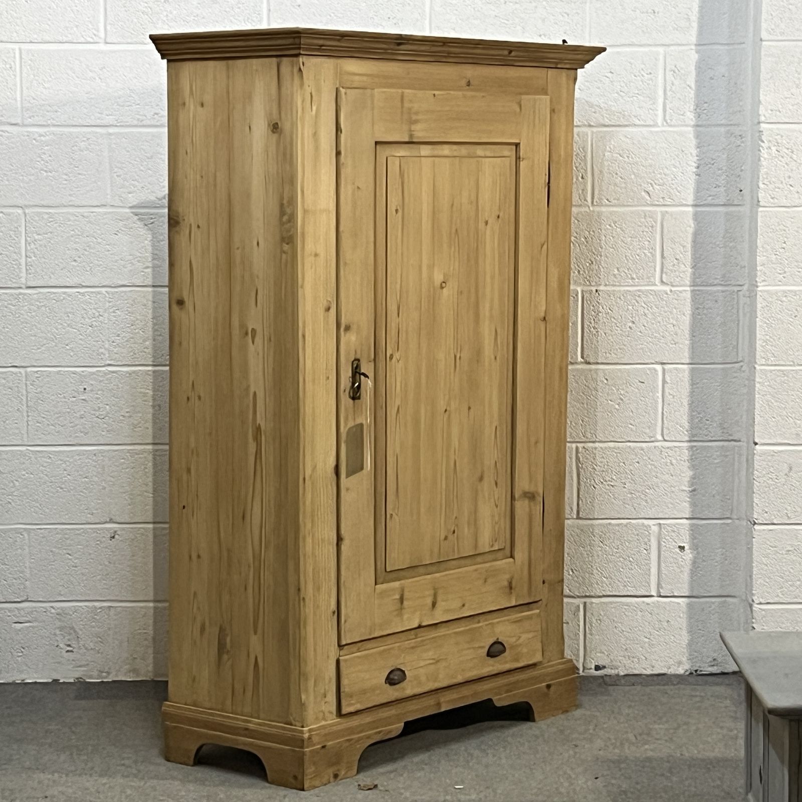 Antique Pine Small Wardrobe, 1910s photo for sale
