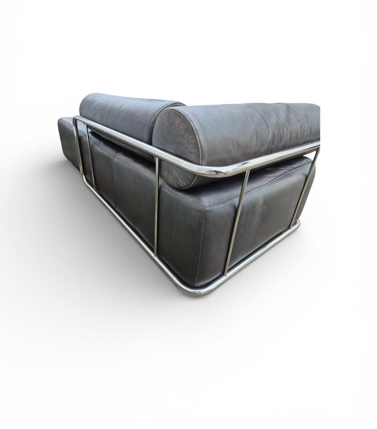 Vintage Leather Bauhaus Sofa Day Bed Chaise 1930s Modernist 80s Retro Heals photo furniture