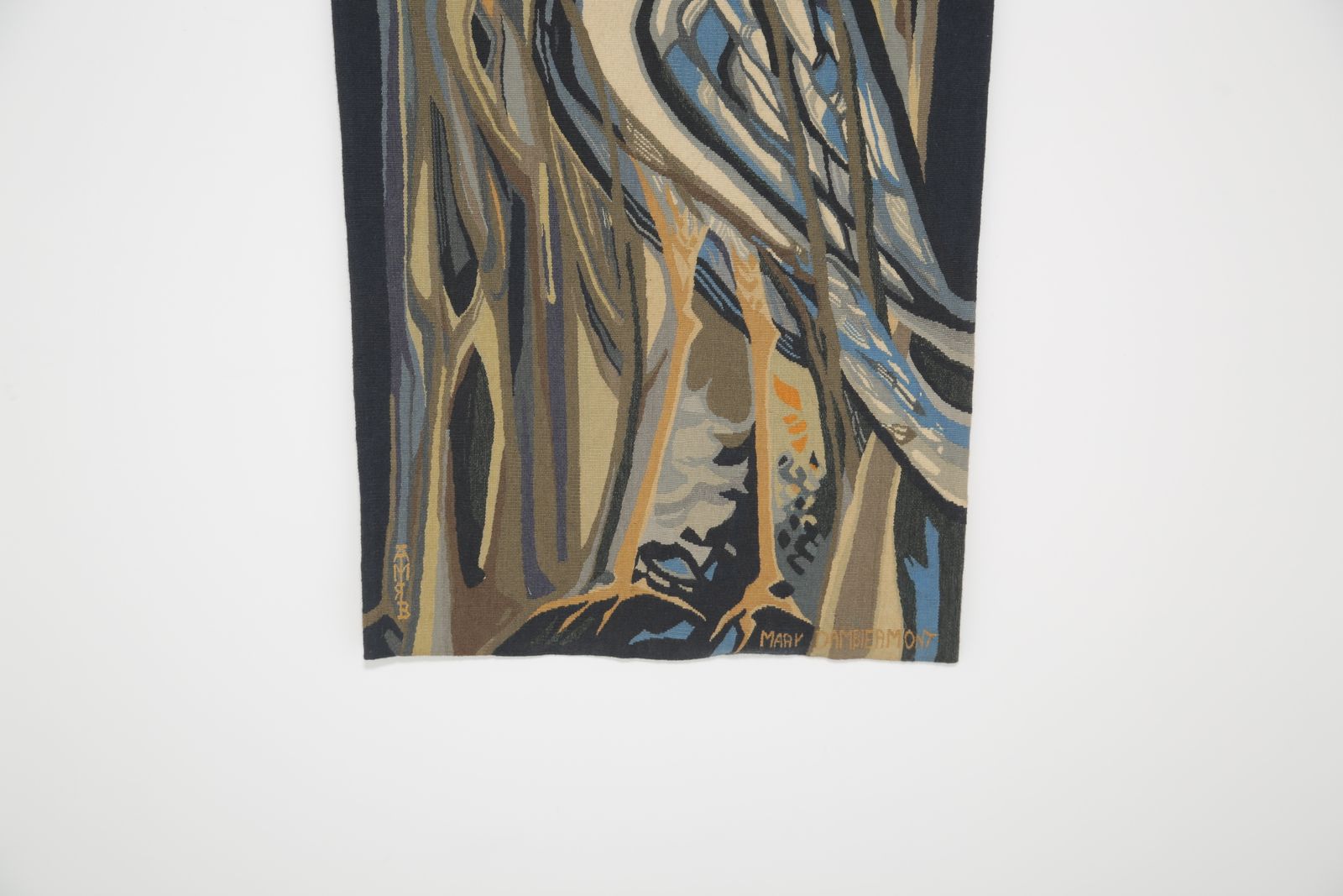 Belgian Mid Century Hand Woven Tapestry 'Le  Heron' By Mary Dambiermont, Signed. photo for sale