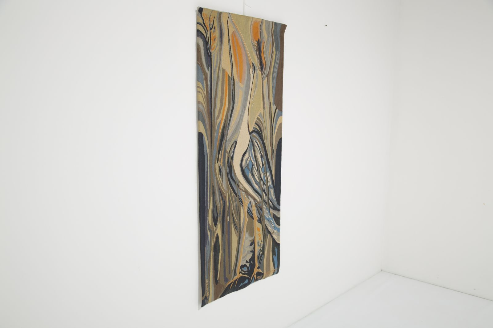 Belgian Mid Century Hand Woven Tapestry 'Le  Heron' By Mary Dambiermont, Signed. photo 3095.0