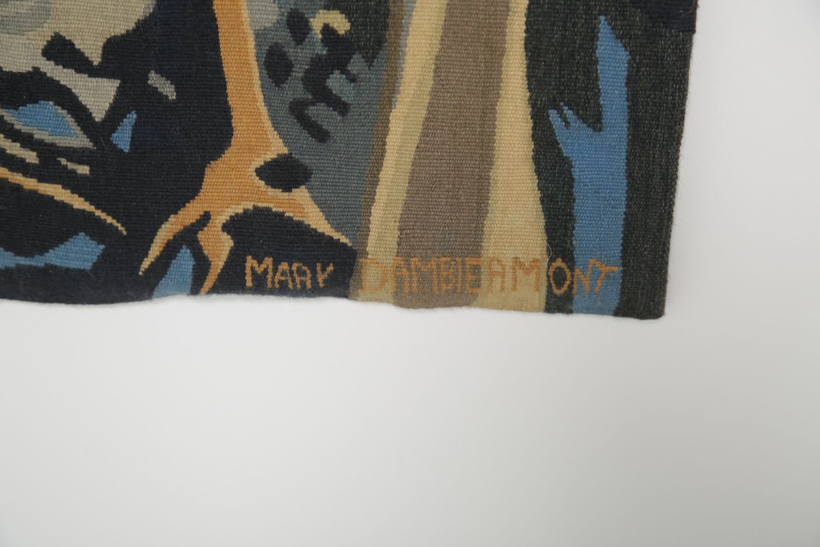 Belgian Mid Century Hand Woven Tapestry 'Le  Heron' By Mary Dambiermont, Signed. photo buy