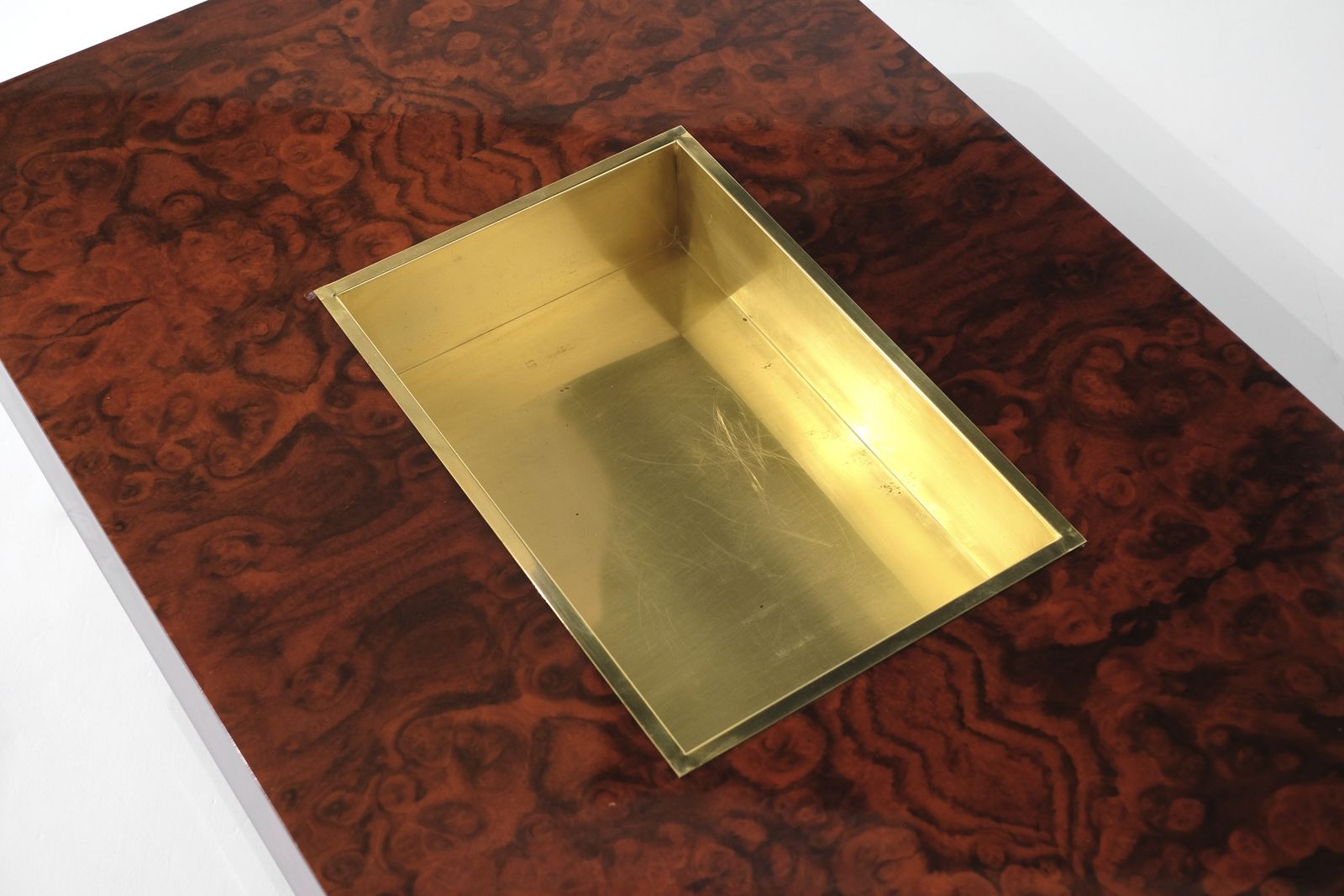 photo furniture Coffee Table Alveo Attributed To Willy Rizzo For Mario Sabot, Italy 1970s