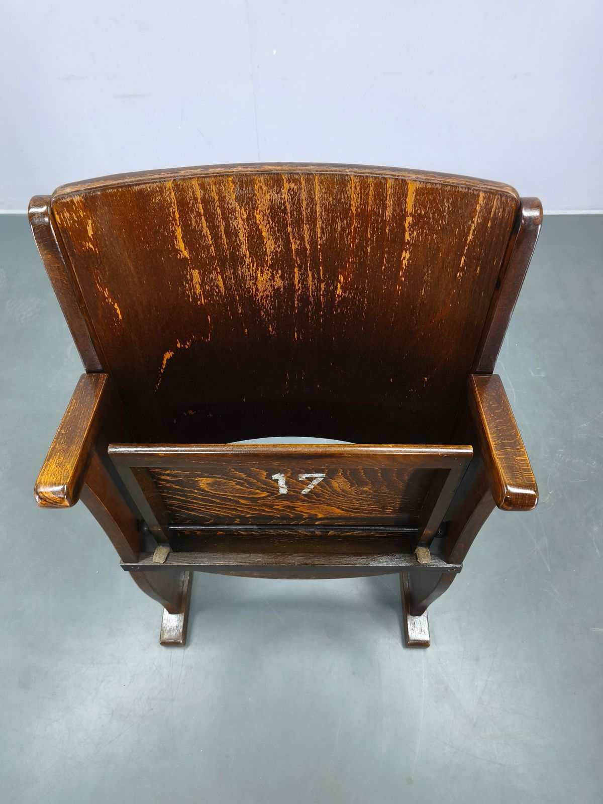 1940s Thonet Style Cinema Chair, Beech Wood Folding Seat photo Furniture