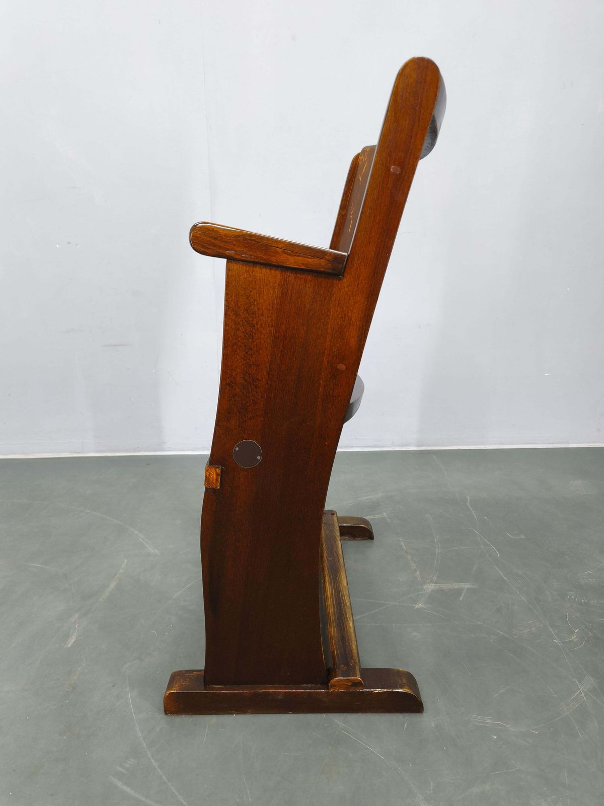 1940s Thonet Style Cinema Chair, Beech Wood Folding Seat photo 389.0