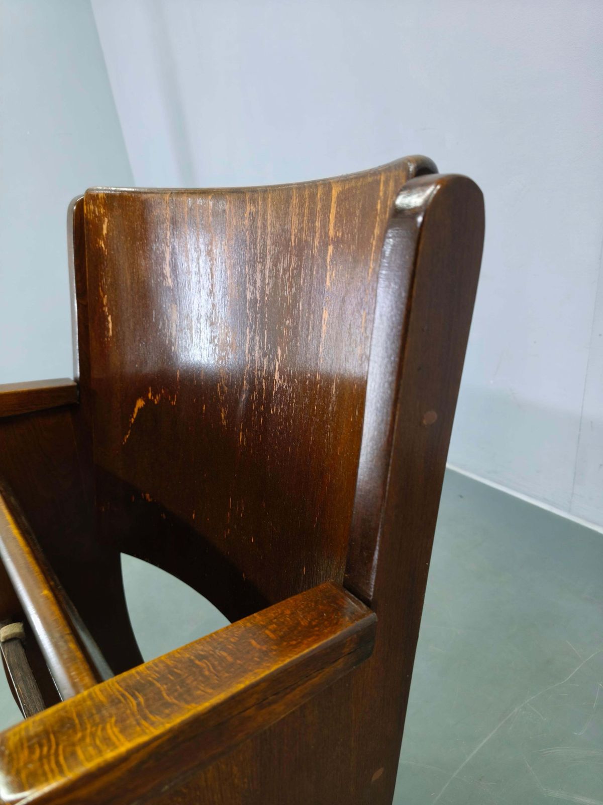 Furniture 1940s Thonet Style Cinema Chair, Beech Wood Folding Seat photo