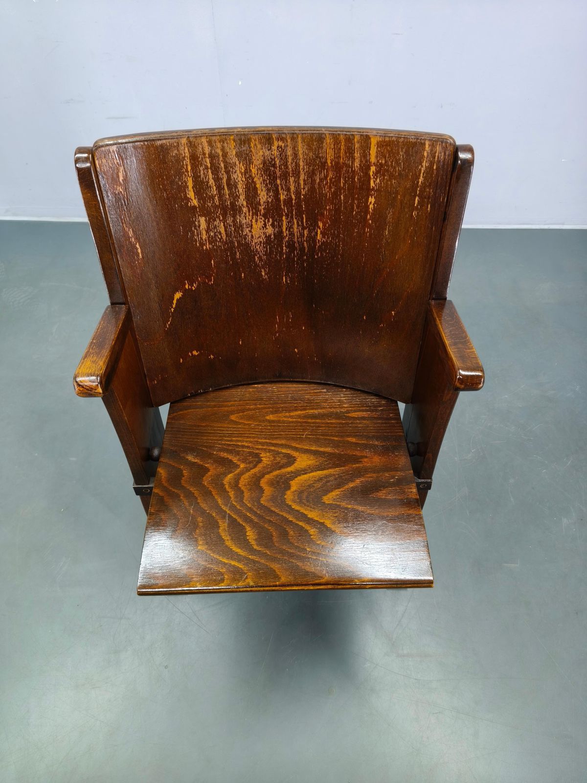 photo vinterior 1940s Thonet Style Cinema Chair, Beech Wood Folding Seat