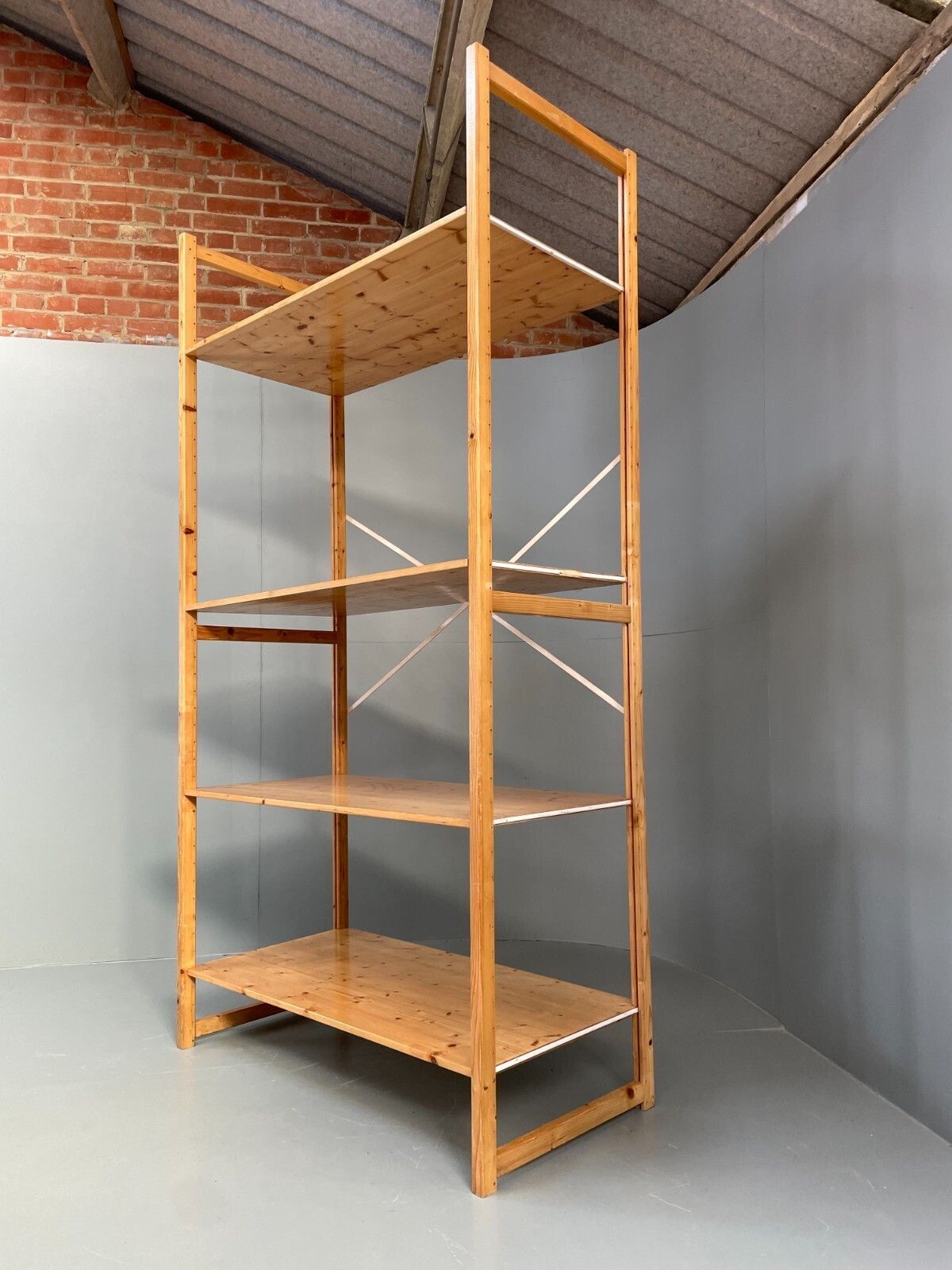 photo for sale Lundia Pine Shelving System Vintage Adjustable Retro Scandi