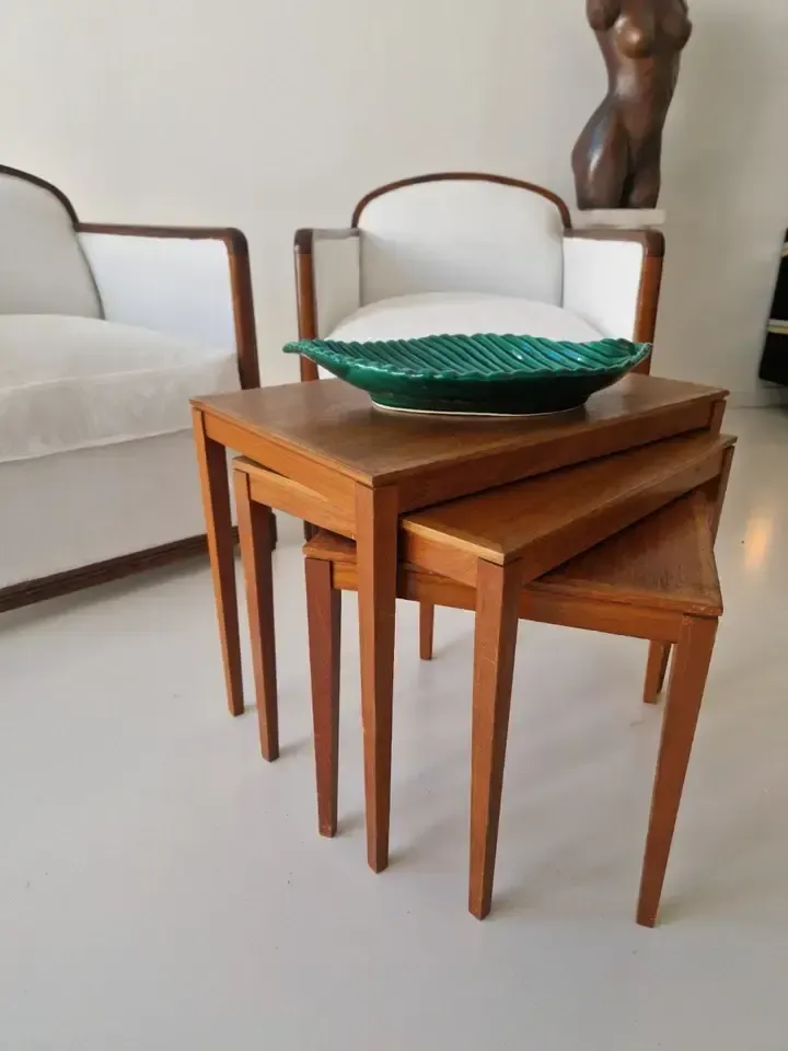 Nest Of Vintage Danish Bent Silberg Tables photo vintage