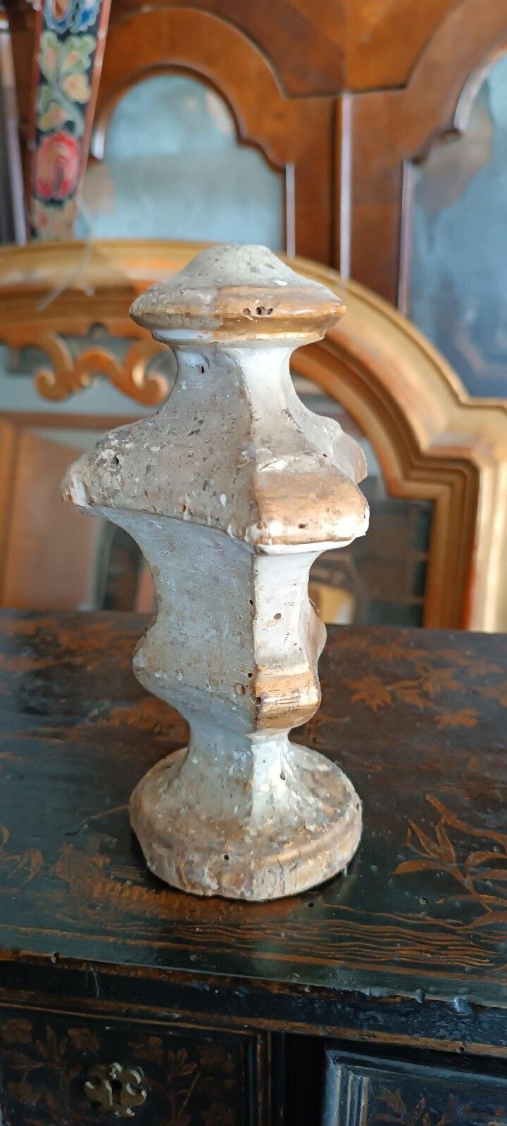 Sacred Art Candlestick, Perettone, Palm Holder, Louis XVI, Tuscany photo for sale