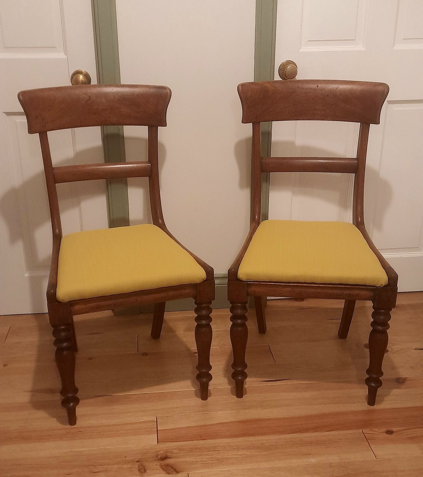 Pair Of Victorian Mahogany Dining Chairs