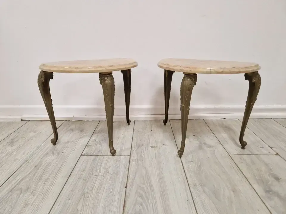 Antique French Bedside Tables With Marble Top photo buy
