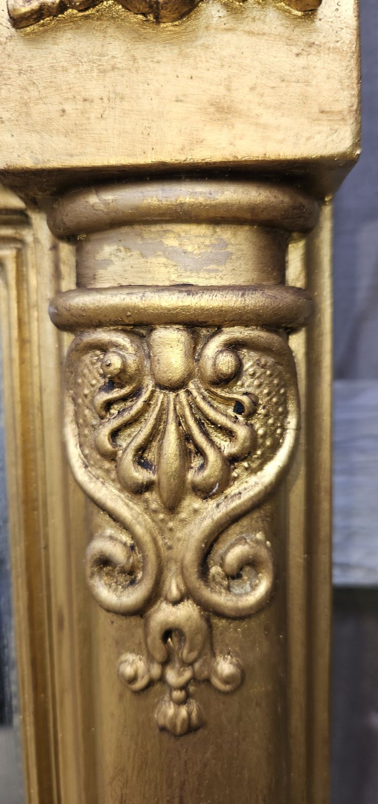 Regency Giltwood Overmantle Mirror (England, Circa 1820) photo vintage