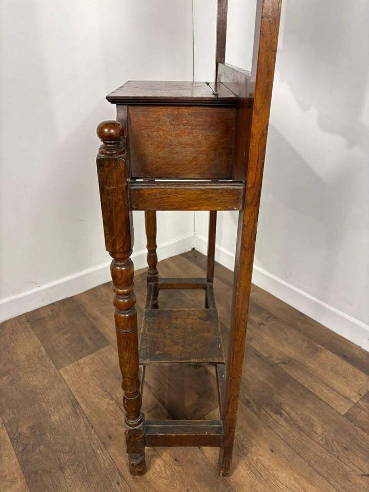 Vintage Oak Hall Coat Stand, Early 20th Century photo vintage