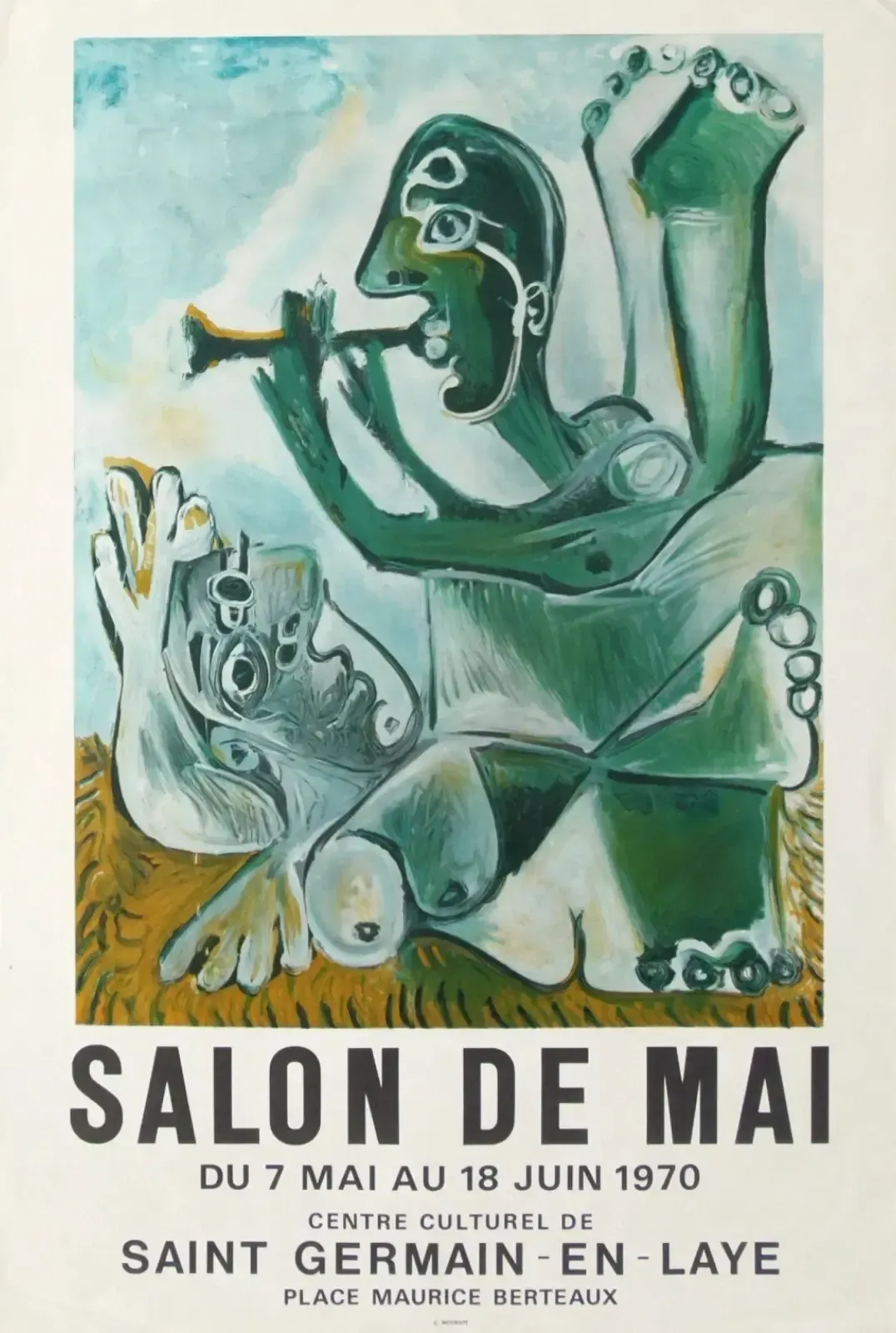 Pablo Picasso   Poster, Lithograph, Salon De Mai 1970, Mourlot