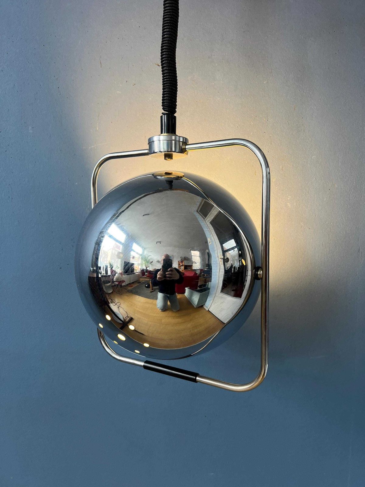 Chromen Mid Century Gepo Eyeball Hanglamp