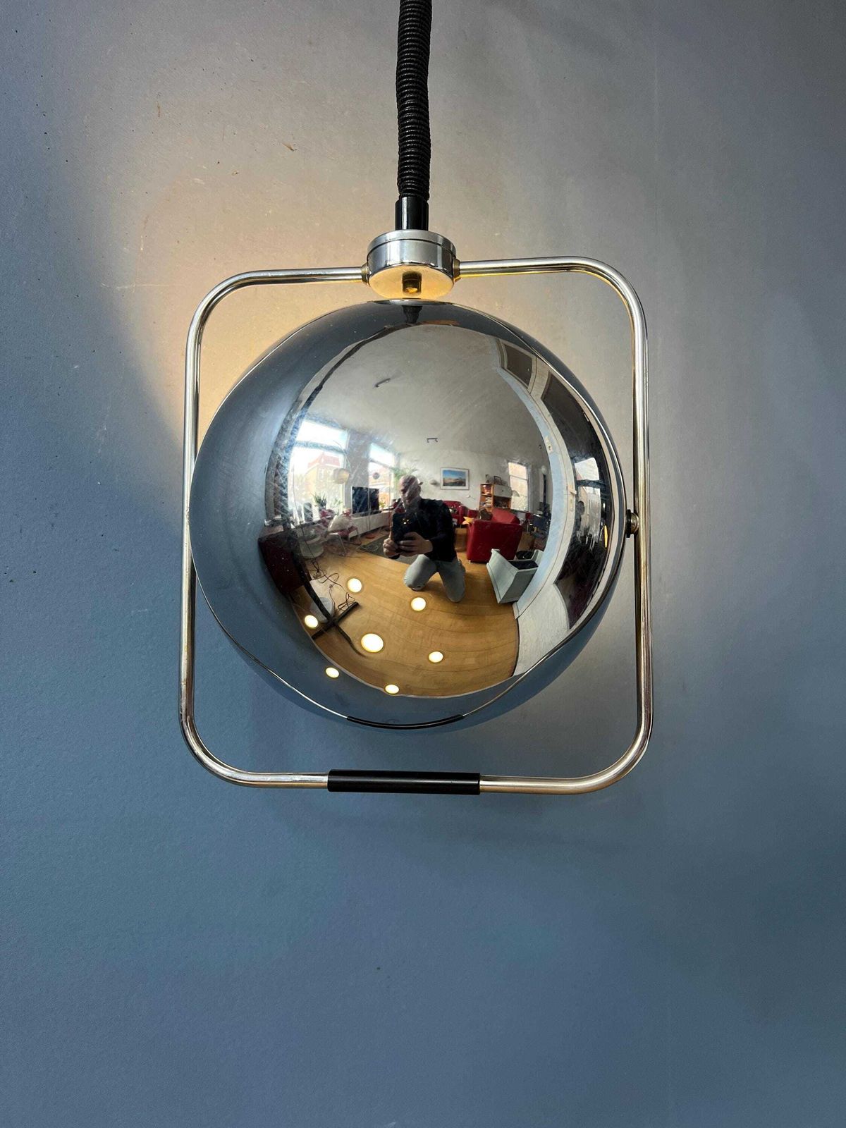 Chromen Mid Century Gepo Eyeball Hanglamp photo Verlichting