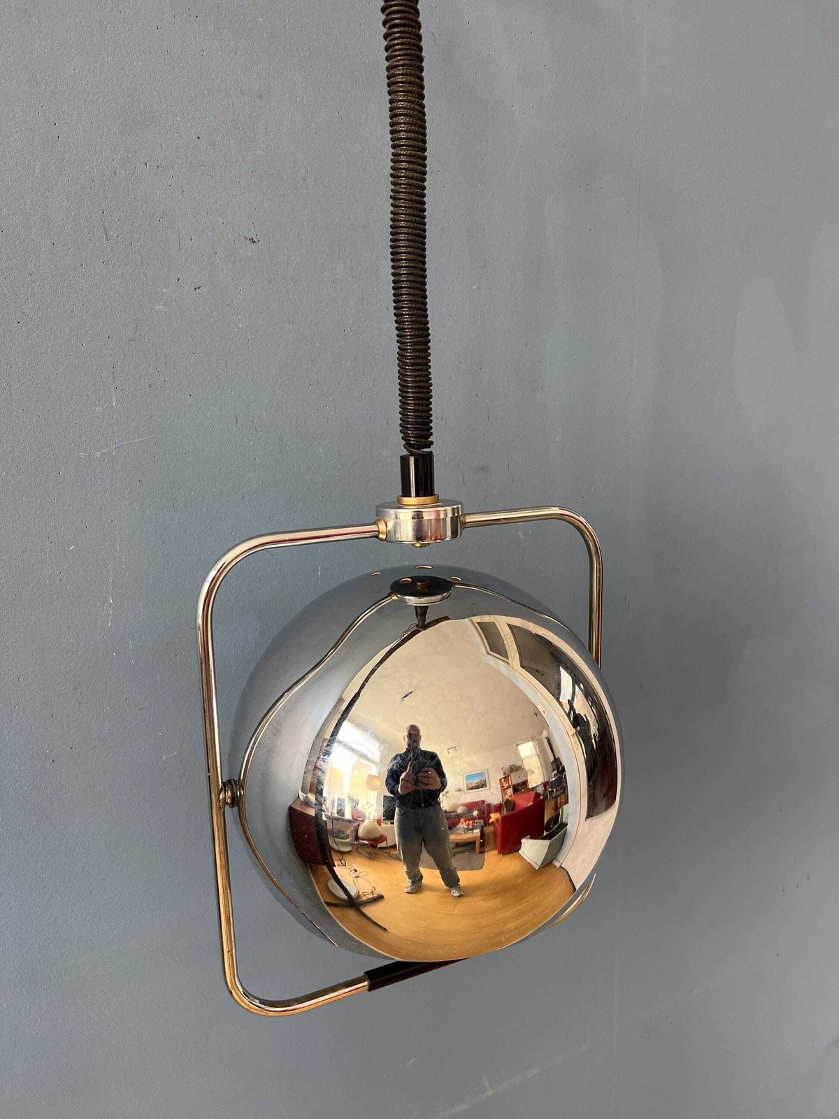 Verlichting Chromen Mid Century Gepo Eyeball Hanglamp photo