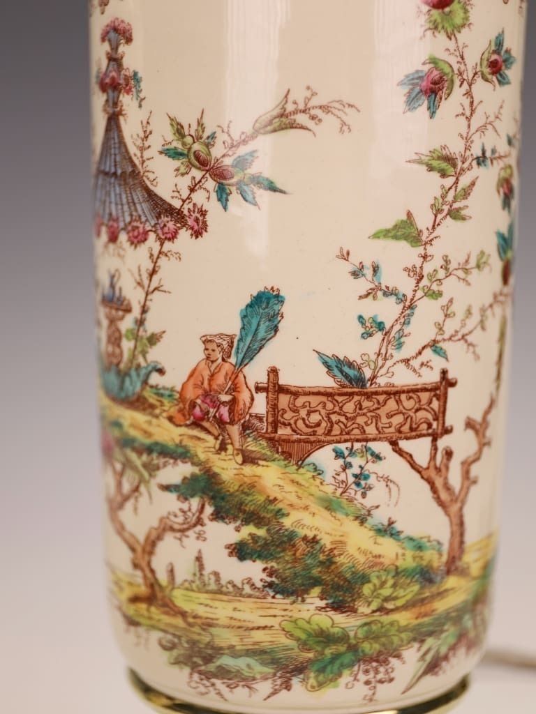 Exceptional Pair Of French Faience Table Lamps By Keller & Guérin, Lunéville, Circa 1900 photo 995.0