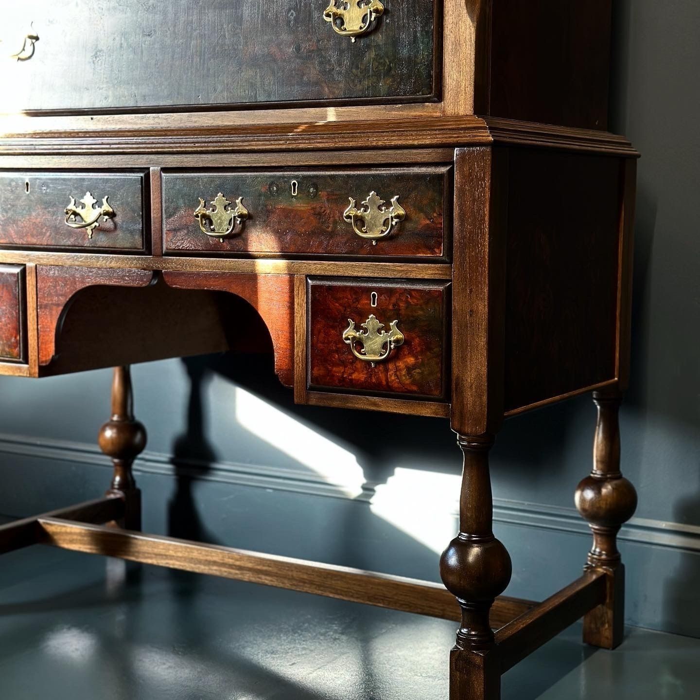photo furniture Walnut Tallboy   Chest On Stand Cabinet