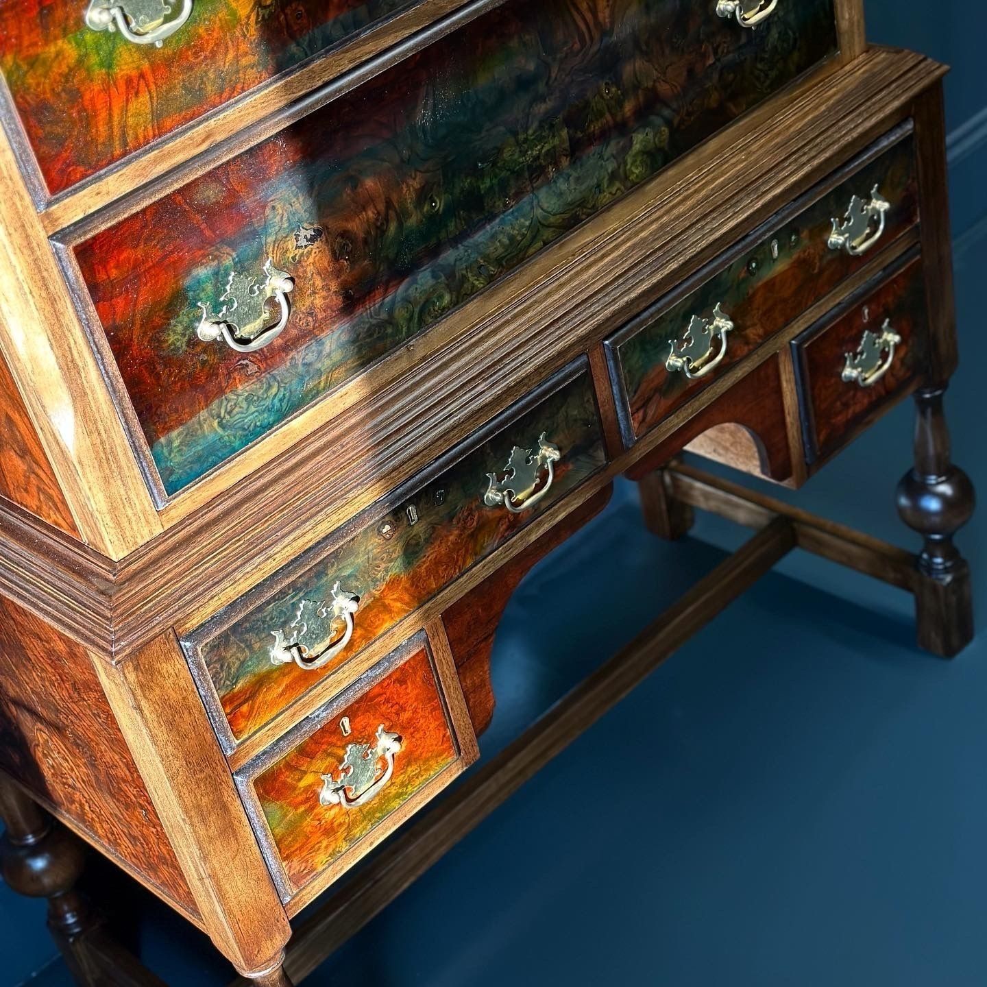 photo for sale Walnut Tallboy   Chest On Stand Cabinet