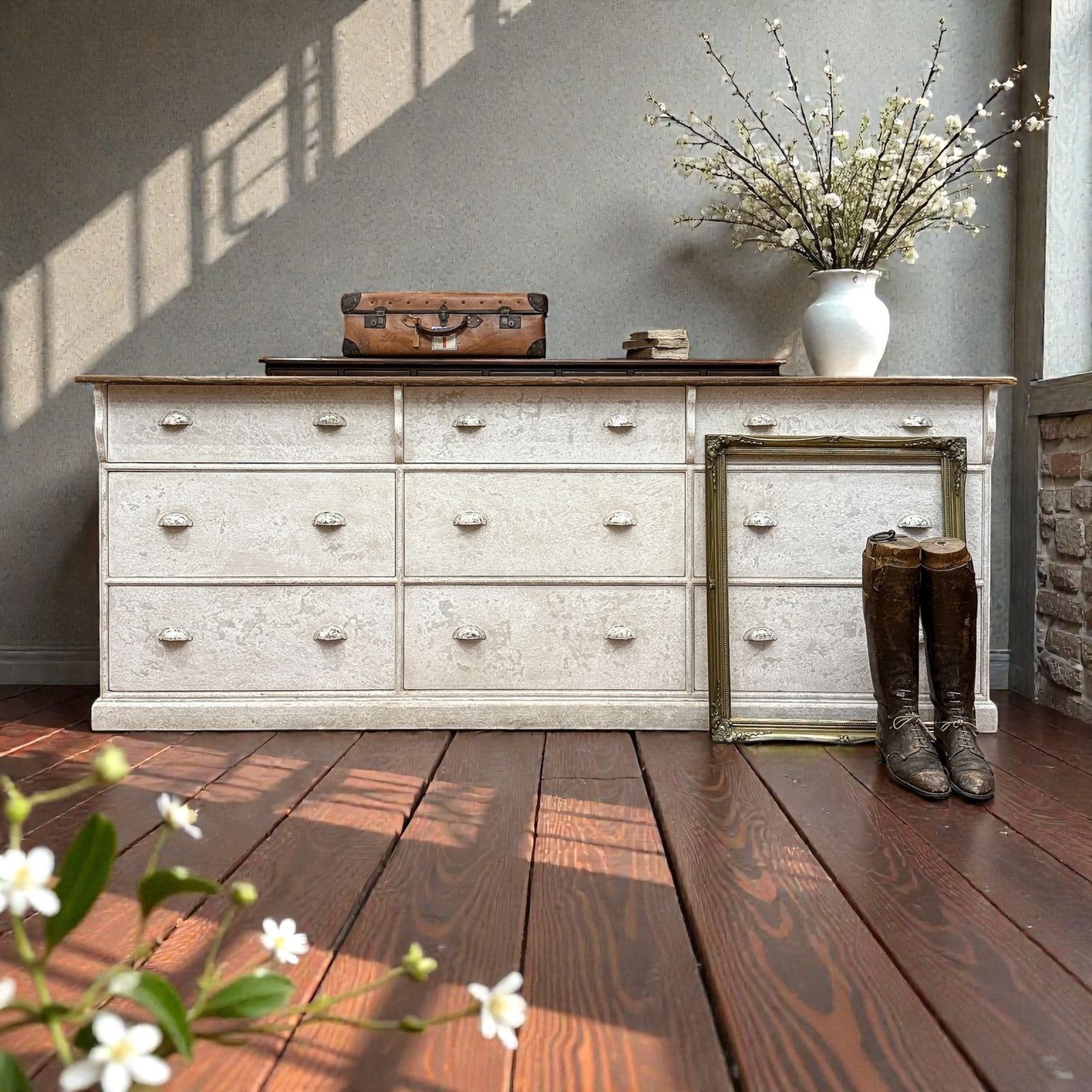 Large French Haberdashery Chest Of Drawers