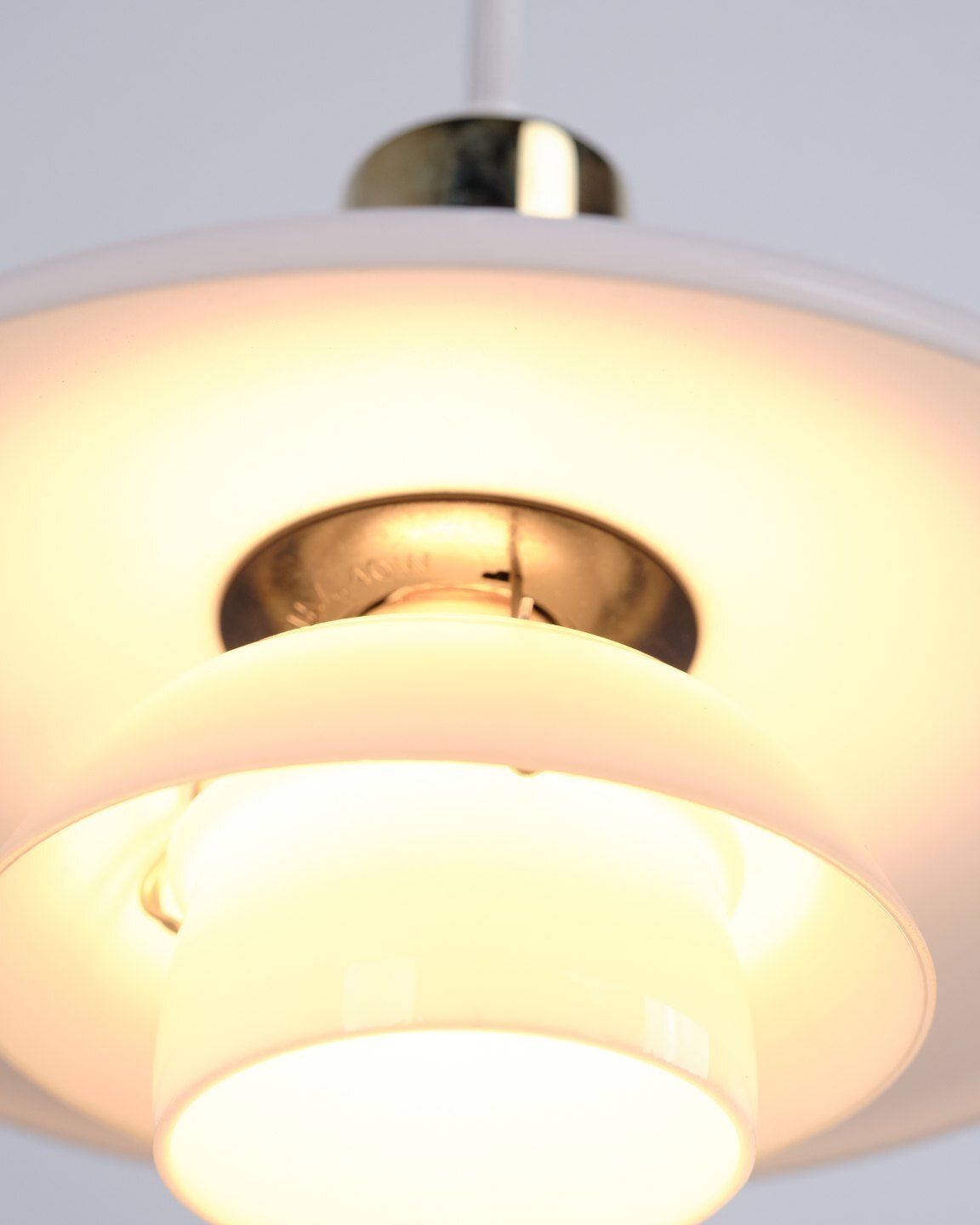 Poul Henningsen Pendant Lamp Model Ph 2/1 In Brass For Louis Poulsen. photo buy