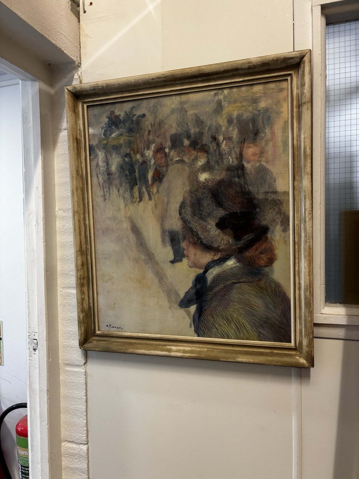 After Renoir. Oil On Canvas " Luncheon On The Boating Park " 71 X 61 Cms. photo furniture