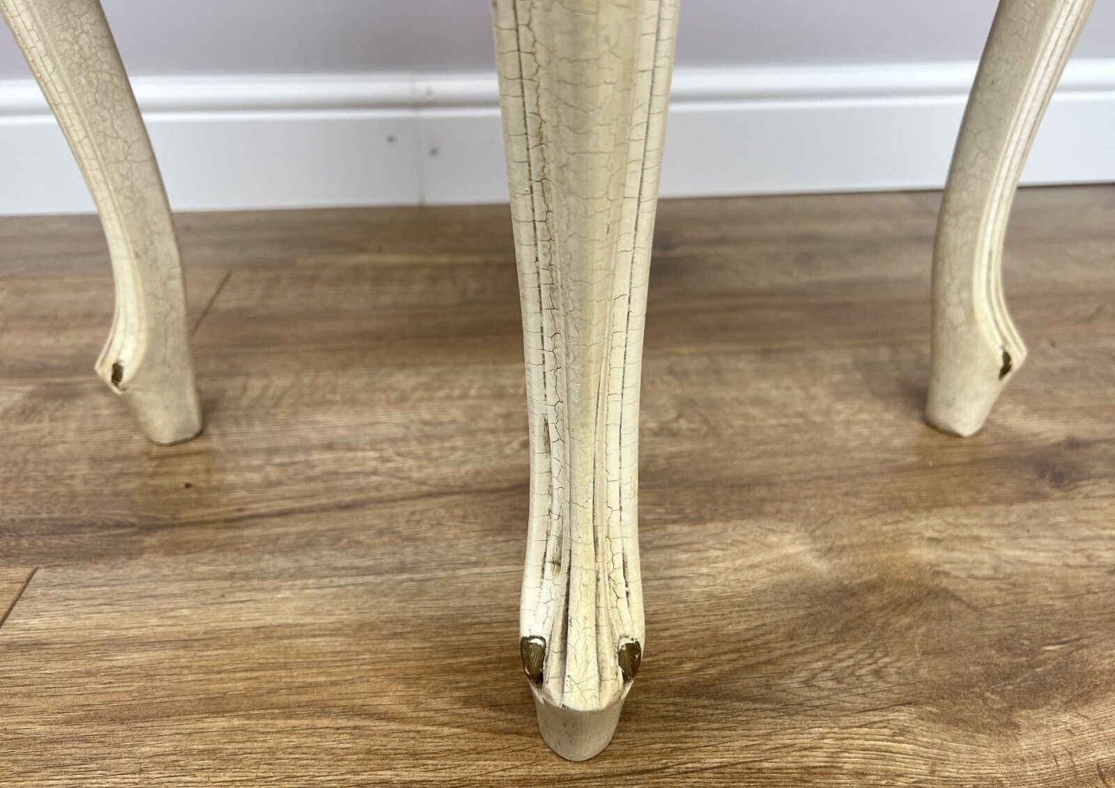 Footstool Vintage French Shabby Chic Upholstered Stool Decorative Seat Lot 4950. photo buy