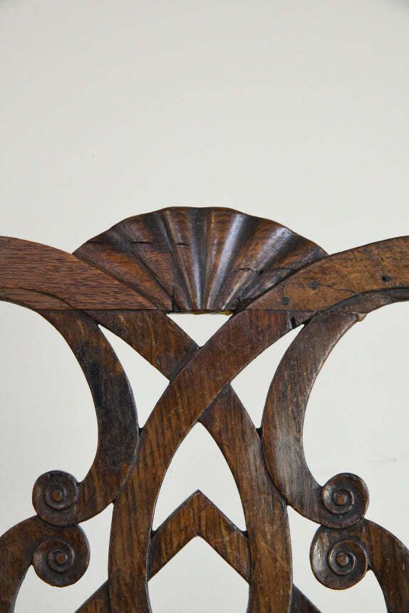photo for sale Georgian Oak Chippendale Style Chair