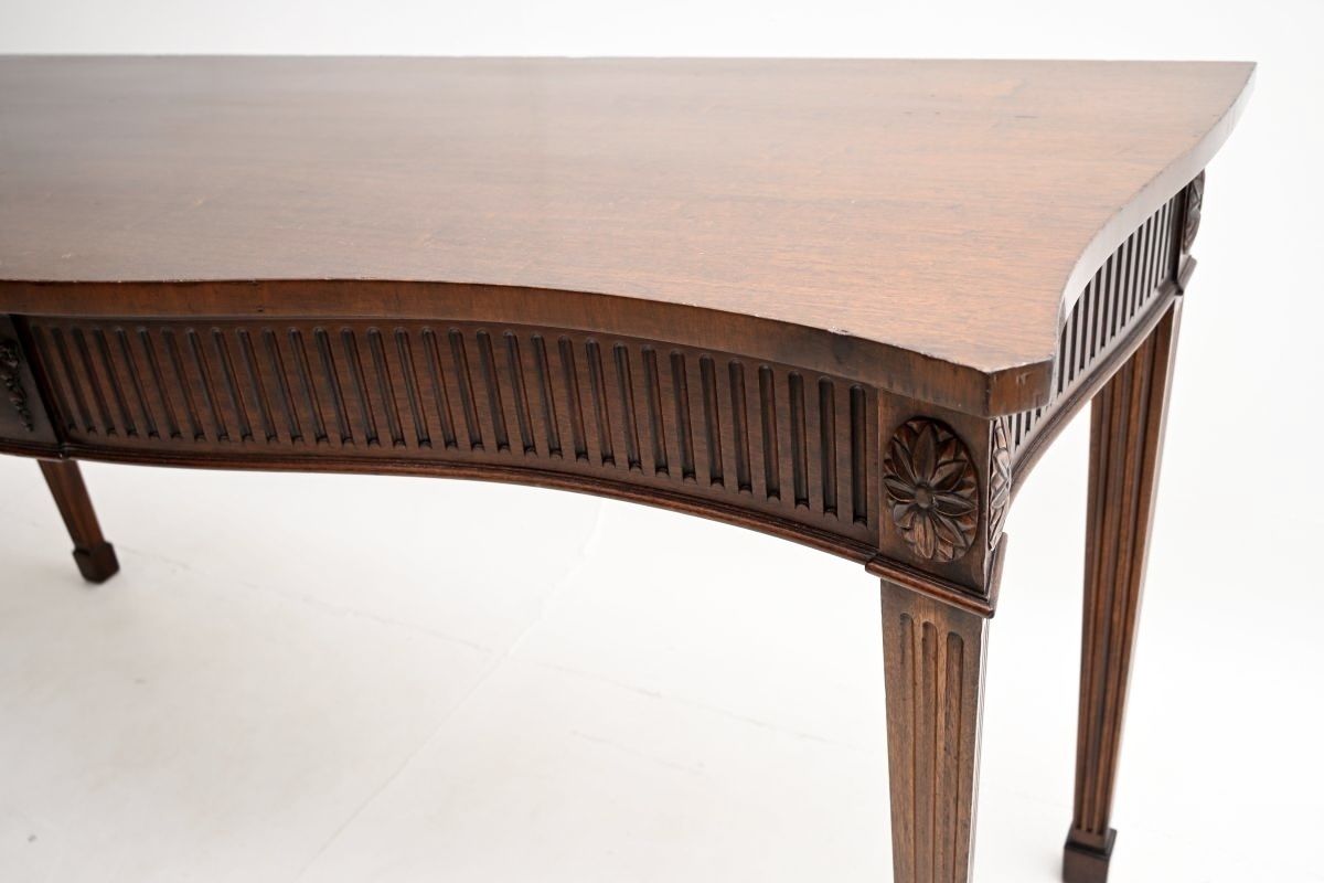 Antique Sheraton Style Mahogany Console Table By William Tillman photo vintage